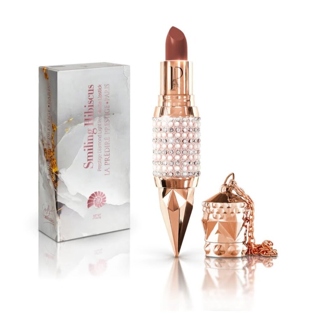 Predire Prestige Diamond Smiling Hibiscus Light Red Matte Lipstick